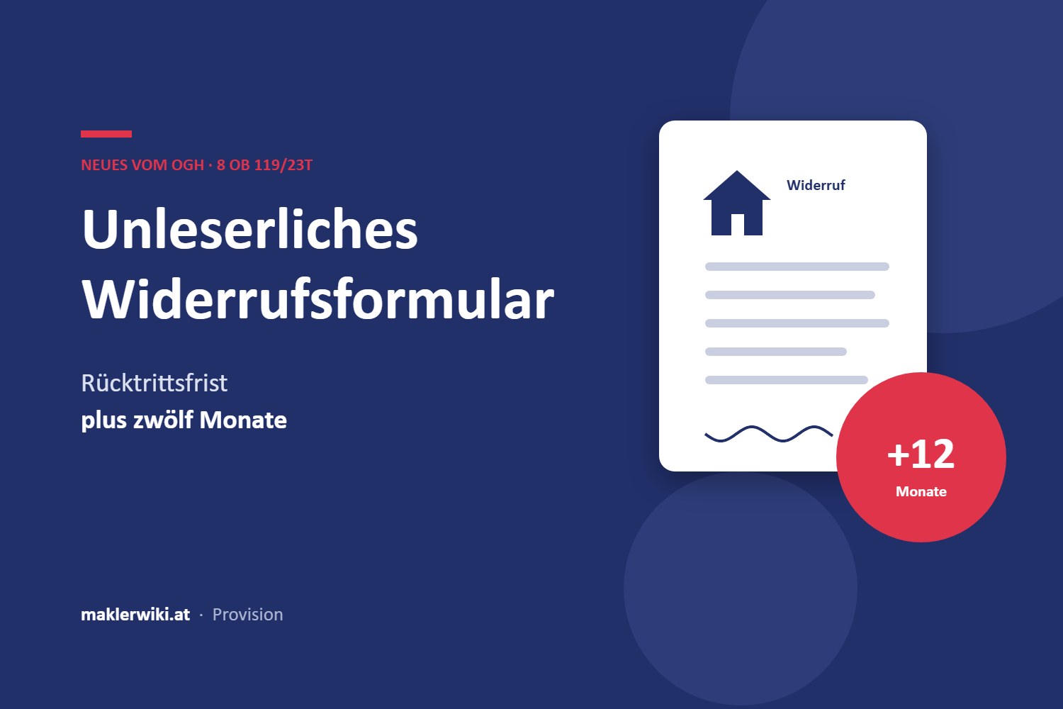 Grafik zum unleserlichen Widerrufsformular – OGH 8 Ob 119/23t